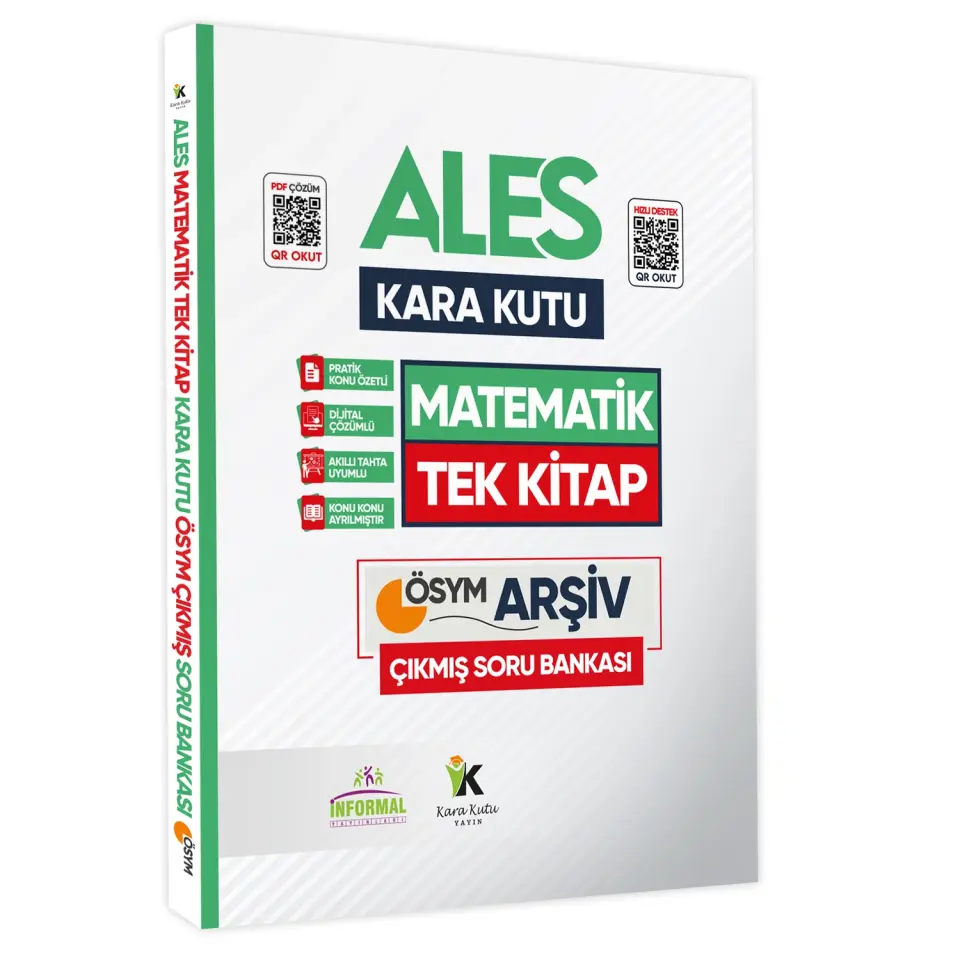 ALES Matematik TEK KİTAP ve Geometrinin Kara Kutusu Konu Ö.D.Çözümlü Çıkmış Soru Bankası Seti