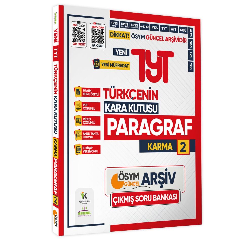 2025 TYT Türkçe Kara Kutu Paragraf 3lü Altın Set Çıkmış Soru Bankası Konu Ö. Video/PDF Çözümlü