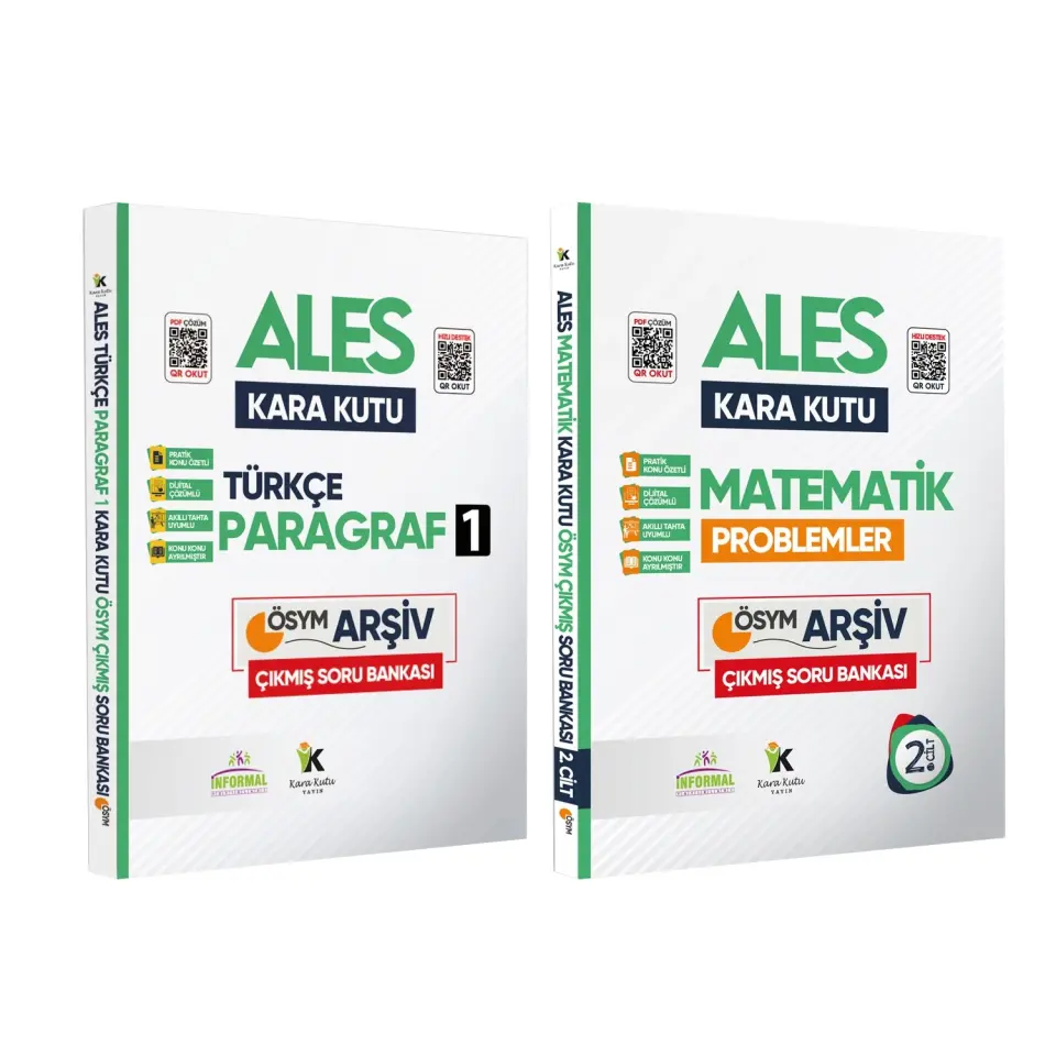 ALES Paragraf ve Problemler Kara Kutu Konu Özetli D. Çözümlü ÖSYM Çıkmış Soru Bankası 2li Set