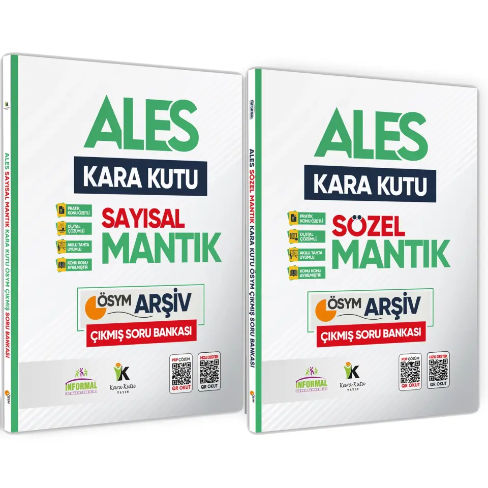 ALES Sayısal VE Sözel Mantık Kara Kutu Konu Özetli Tamamı Dijital Çözümlü Soru Bankası
