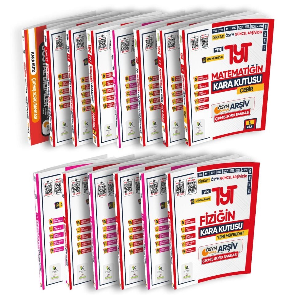 2025 TYT-AYT Kara Kutu ÖSYM Çıkmış Soru Bankası SAYISAL ALTIN SET Konu Özetli Dijital Çözümlü