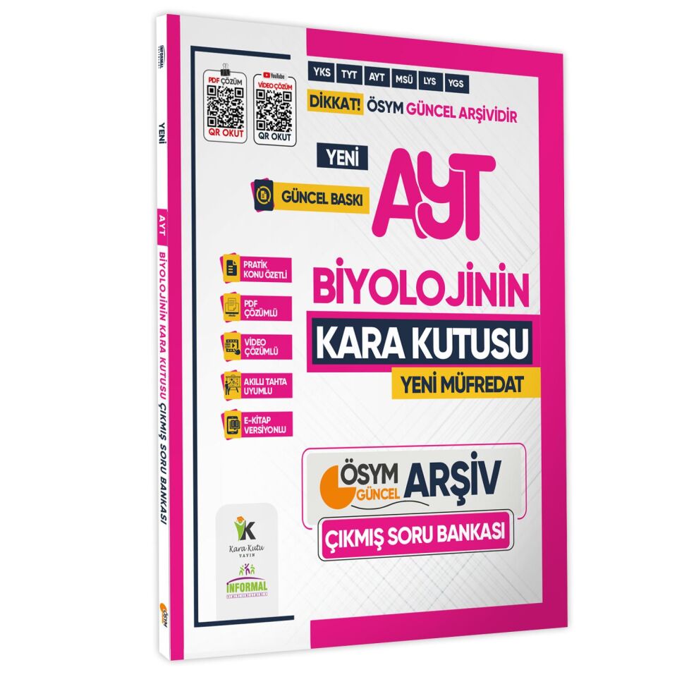 2025 YKS TYT AYT Fizik Kimya Biyoloji (FKB) Kara Kutu Çıkmış Soru Bankası 6lı Set Dijital Çözümlü