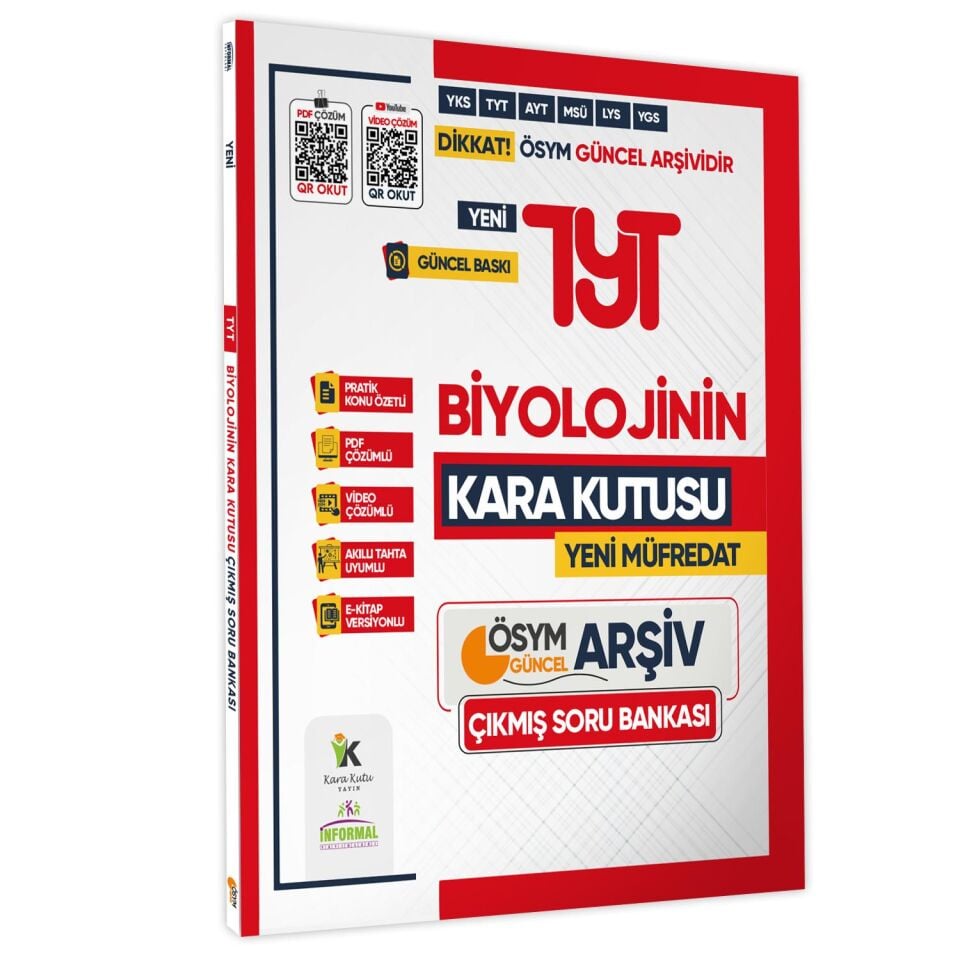 2025 YKS TYT AYT Fizik Kimya Biyoloji (FKB) Kara Kutu Çıkmış Soru Bankası 6lı Set Dijital Çözümlü