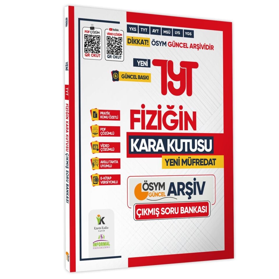 2025 YKS TYT AYT Fizik Kimya Biyoloji (FKB) Kara Kutu Çıkmış Soru Bankası 6lı Set Dijital Çözümlü