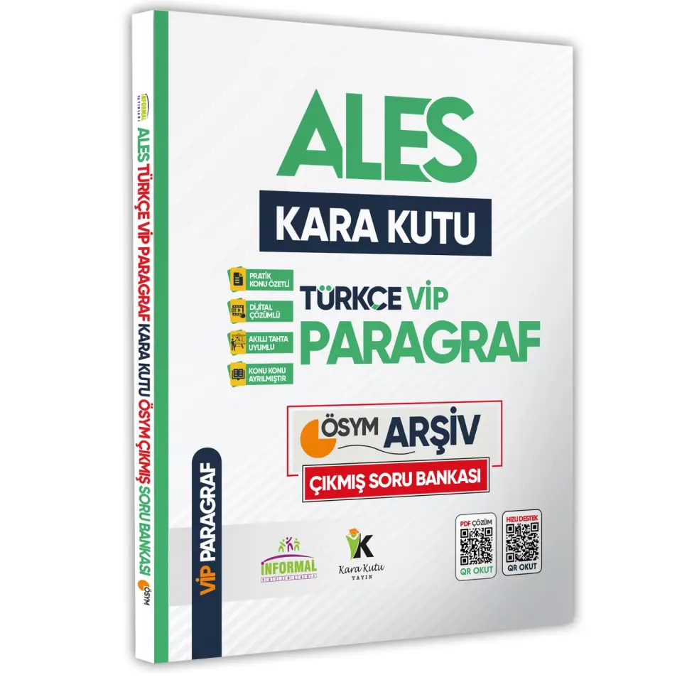ALES Türkçe Özgün Asimetrik Paragraf-Çıkmış VİP Paragraf Soru Bankası Konu Özetli Çözümlü SB