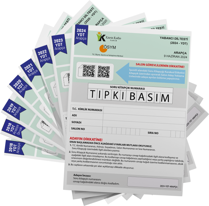 2025 YKS YDT ARAPÇA ÖSYM Çıkmış Soru Tıpkı Basım Deneme Paketi 8li Türkiye Geneli