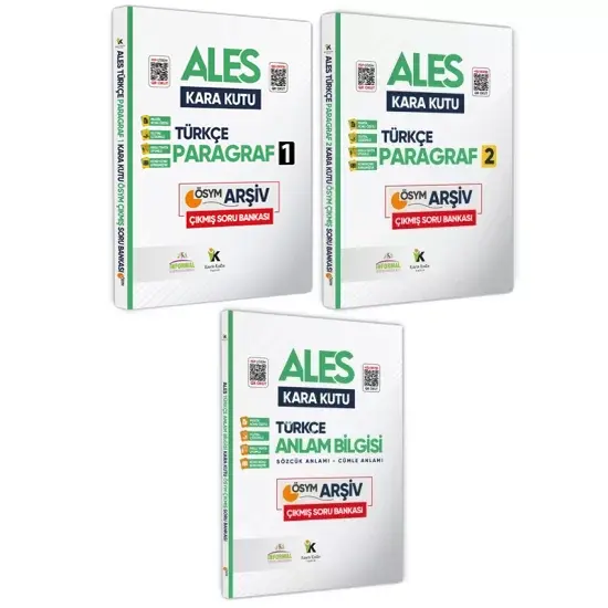 ALES Türkçenin Kara Kutusu Dijital Çözümlü Konu Özetli ÖSYM Çıkmış Soru Bankası Altın Set Paket