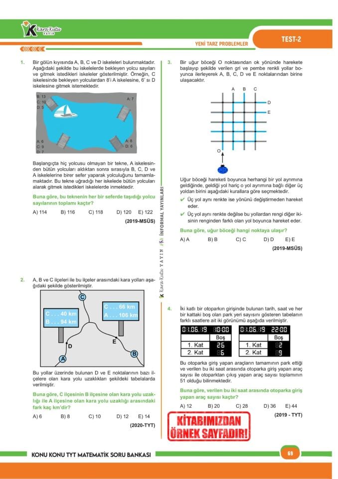 2025 YKS-TYT Matematik-Geometri Karakutu ÖSYM Çıkmış Soru Bankası Çözümlü Konu Konu Son 7 Yıl