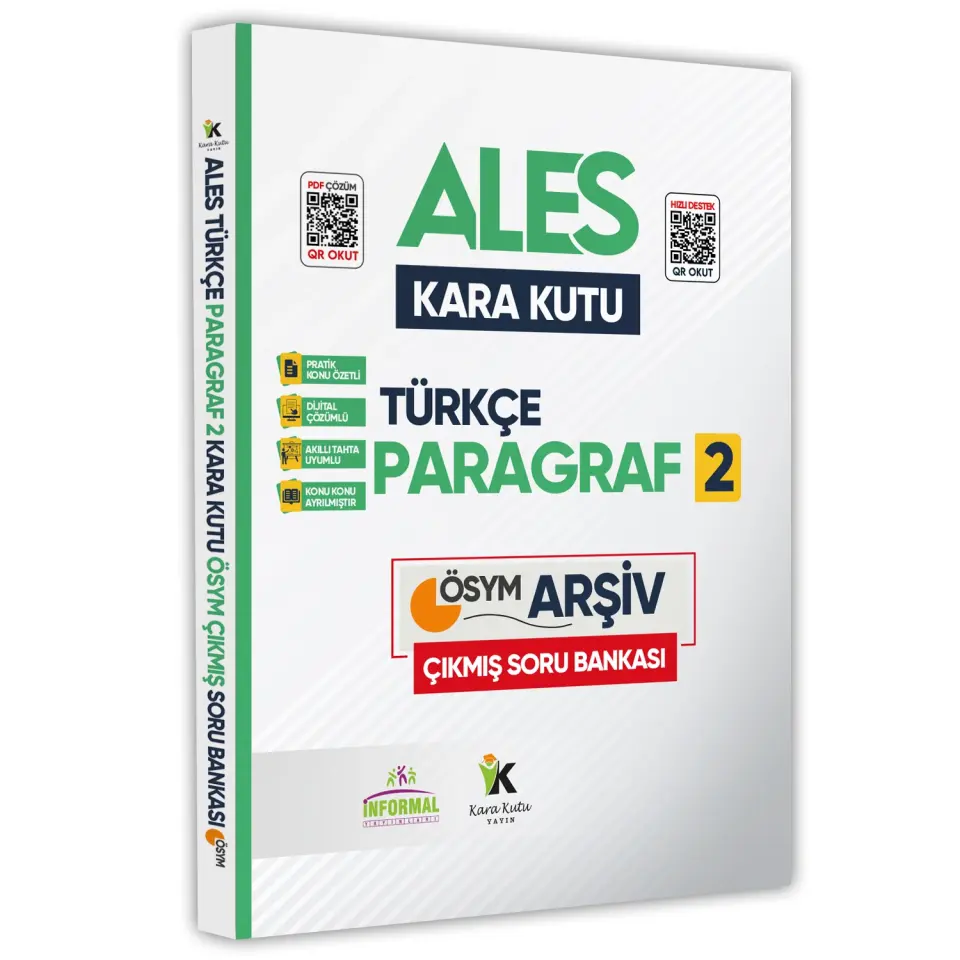 ALES Kara Kutu TÜRKÇE 4lü SET Konu Özetli Çözümlü ÖSYM ARŞİV Çıkmış Soru Bankası