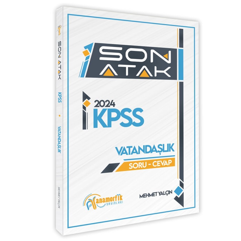 Anamorfik Yayınları KPSS Vatandaşlık Son Atak SORU-CEVAP