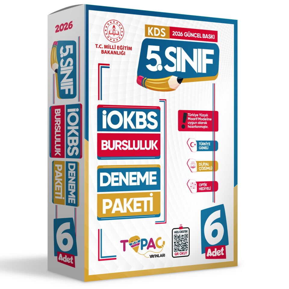 2026 5.Sınıf Topaç Yayınları İOKBS-BURSLULUK 6lı Deneme Paketi Dijital Çözümlü Türkiye Geneli