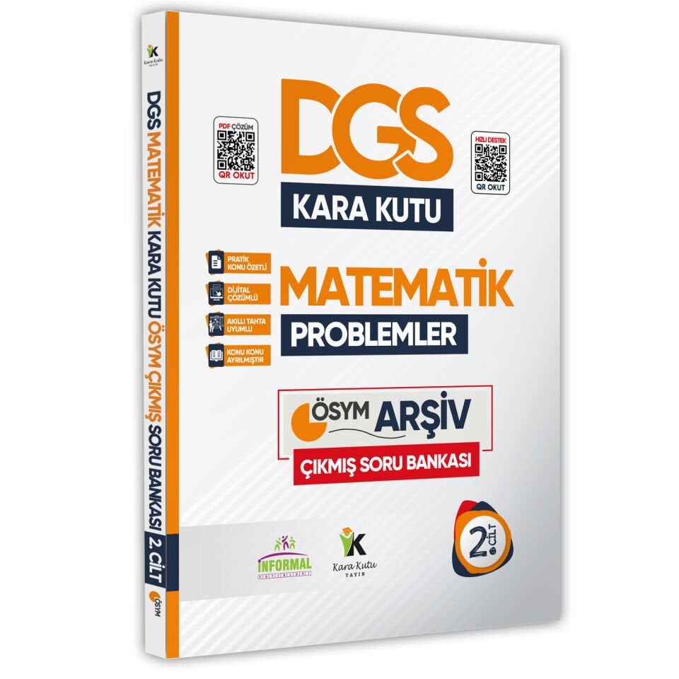 DGS Matematiğin Kara Kutusu 2.Cilt PROBLEM K.Ö. Dijital Çözümlü ÖSYM Çıkmış Soru Havuzu Bankası