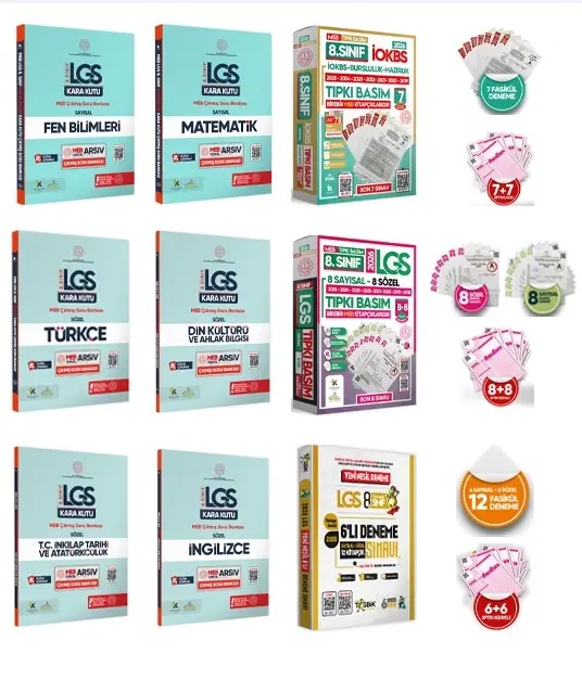 2025 8.Sınıf LGS-İOKBS Bursluluk ALTIN PAKET Soru Bankası ve Deneme Seti