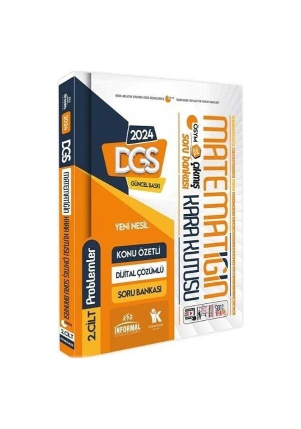 DGS Matematik Kara Kutu 2.Cilt PROBLEM K.Ö. Dijital Çözümlü ÖSYM Çıkmış Soru Havuzu Bankası