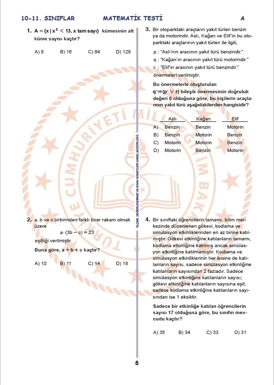 2026 10.Sınıf İOKBS (BURSLULUK SINAVI) MEB Çıkmış Soru Tıpkı Basım Deneme Paketi 7li Türkiye Geneli