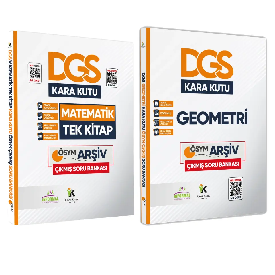 DGS Matematik TEK KİTAP ve Geometrinin Kara Kutusu Konu Ö.D.Çözümlü Çıkmış Soru Bankası Seti