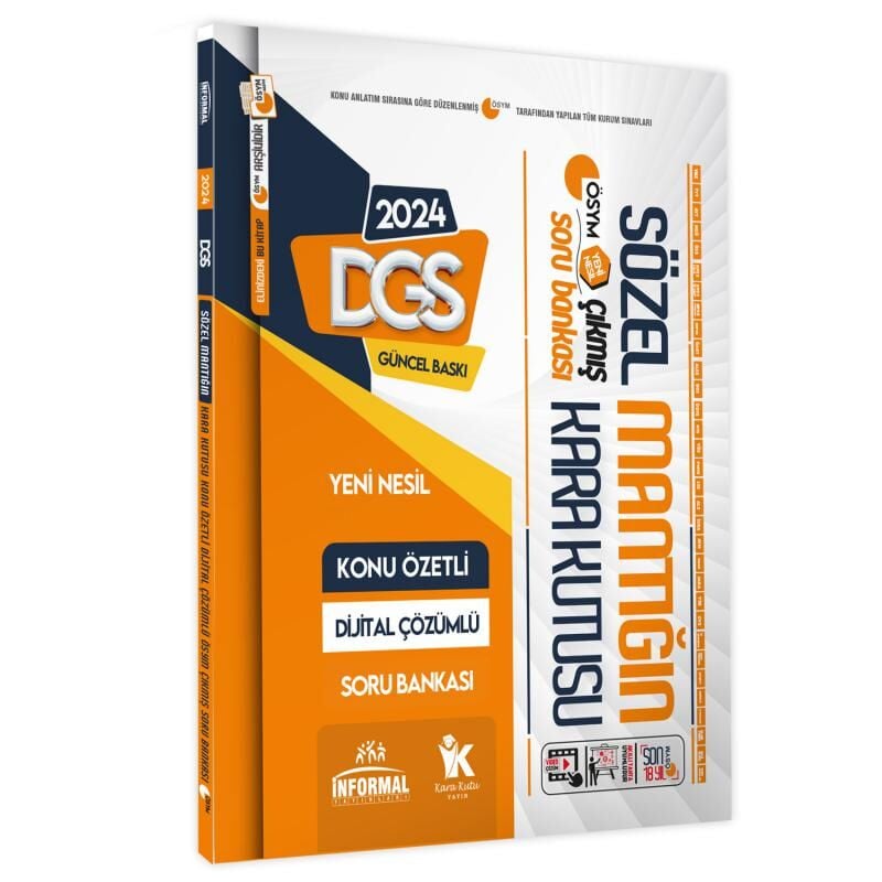 DGS Sayısal ve Sözel Mantık Kara Kutu Konu Özetli Dijital Çözümlü ÖSYM Çıkmış Soru Bankası