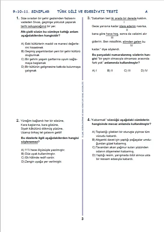 2026 11.Sınıf İOKBS (BURSLULUK SINAVI) MEB Çıkmış Soru Tıpkı Basım Deneme Paketi 7li Türkiye Geneli