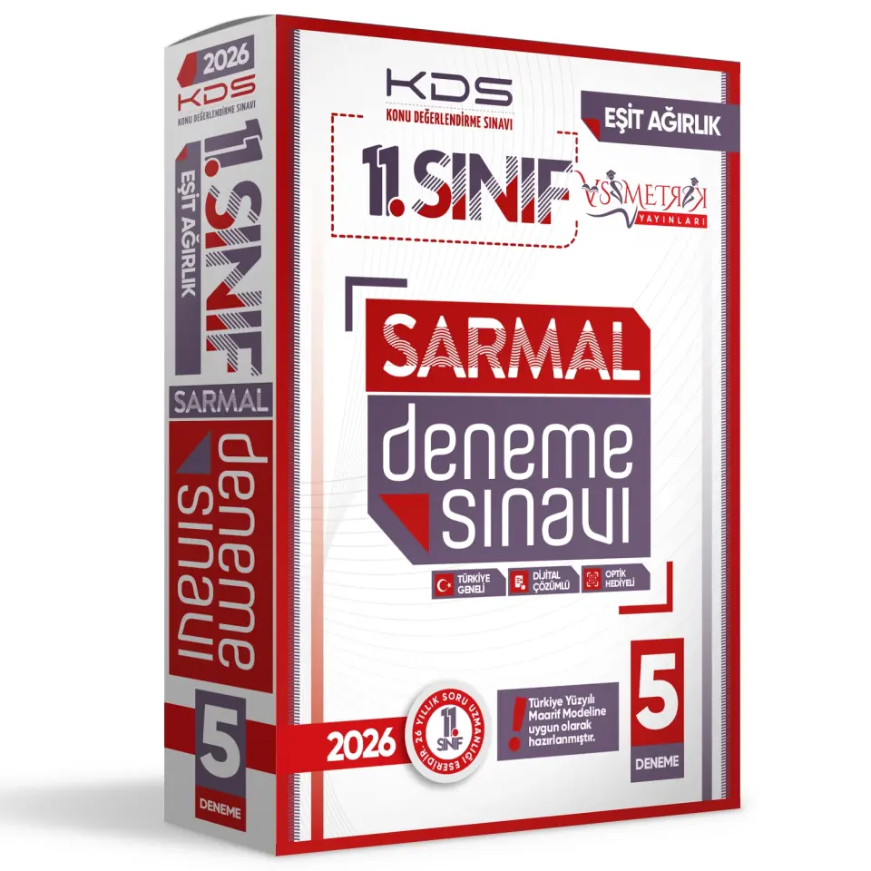 2026 11.Sınıf KDS EŞİT AĞIRLIK TM SARMAL Deneme Paketi 5li Türkiye Geneli D.Çözümlü Asimetrik Yayın