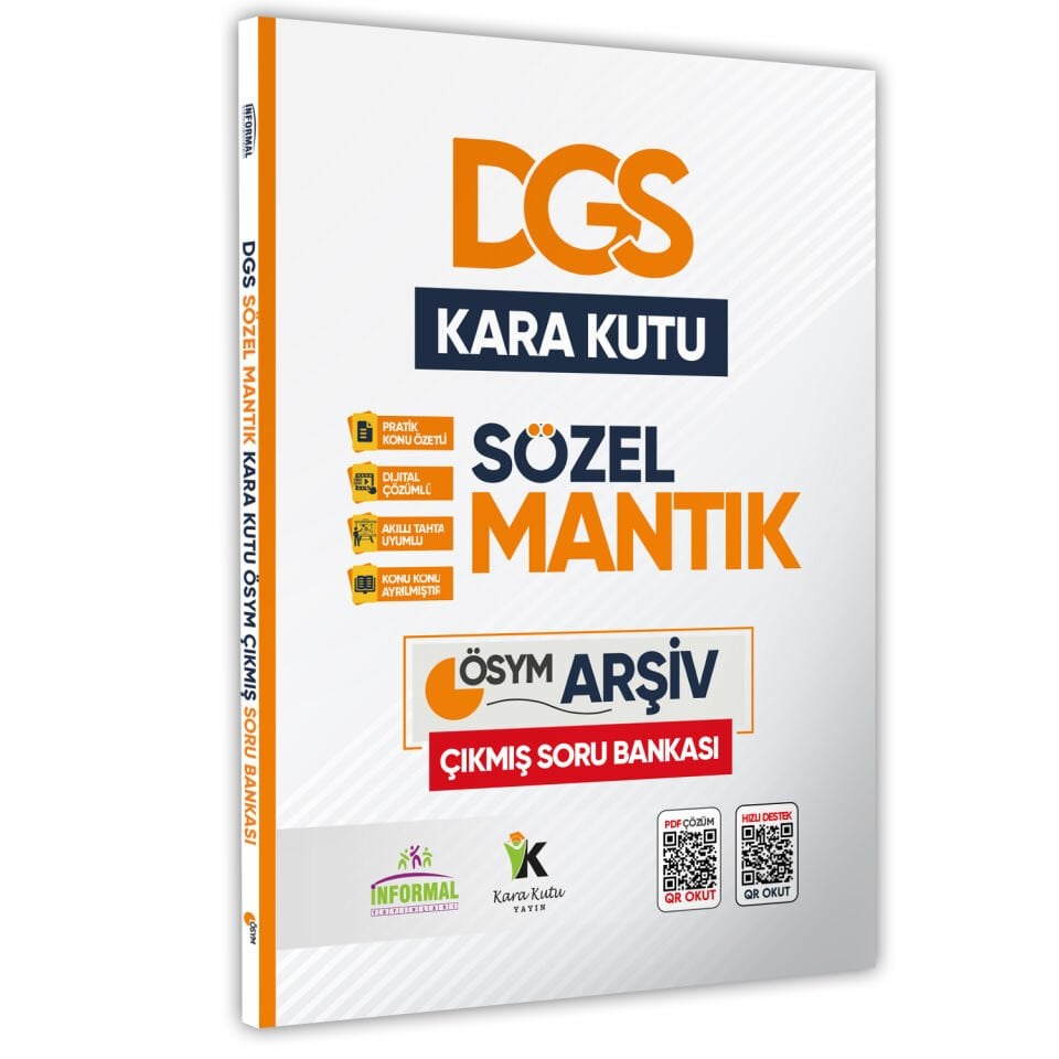 DGS Sözel Mantığın Kara Kutusu Konu Özetli Dijital Çözümlü ÖSYM Çıkmış Soru Havuzu Bankası