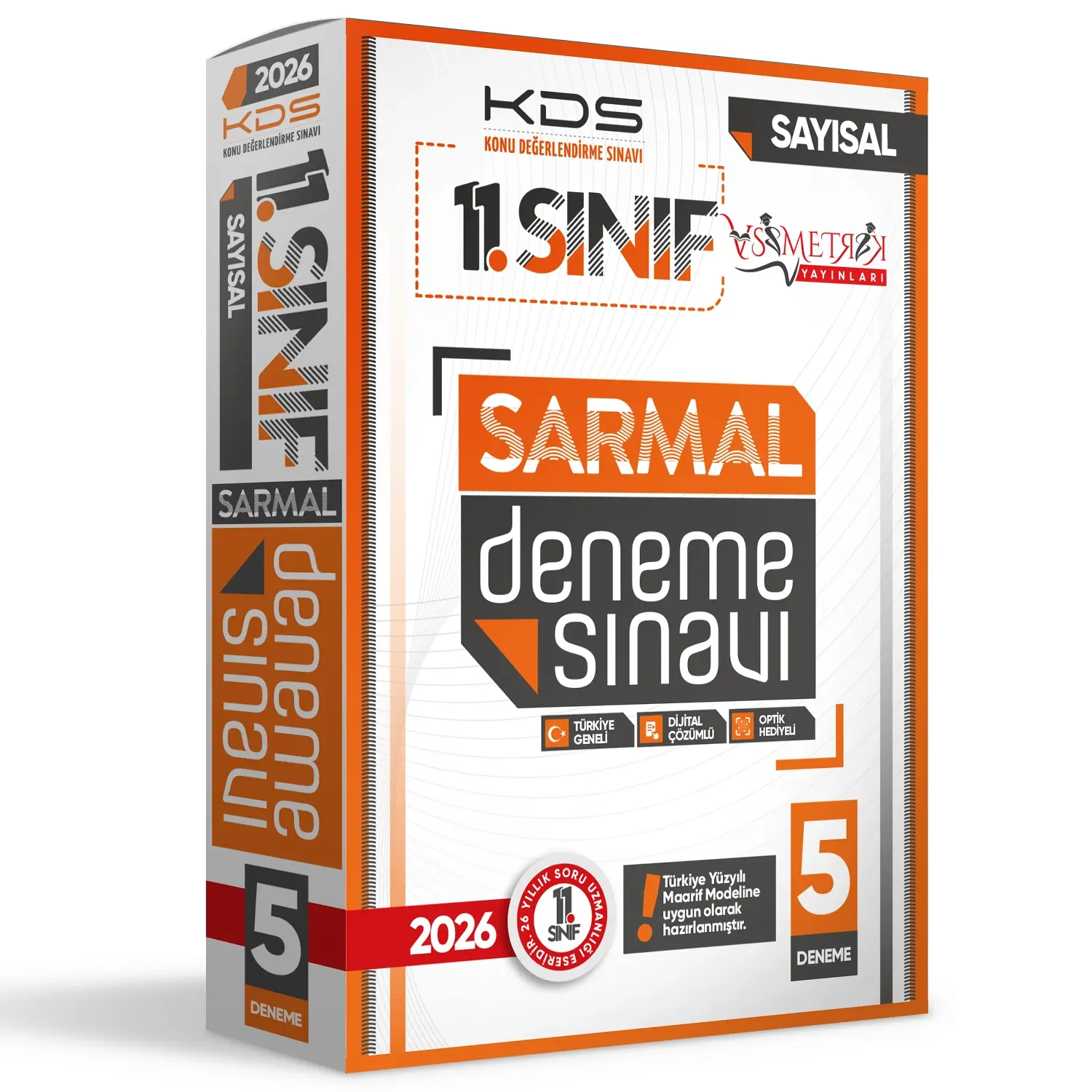 2026 11.Sınıf KDS SAYISAL SARMAL Deneme Paketi 5li Türkiye Geneli D.Çözümlü Asimetrik Yayınları