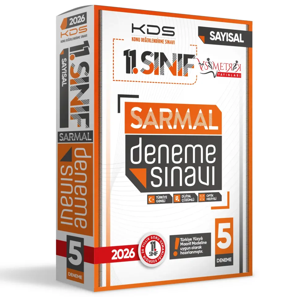 2026 11.Sınıf KDS SAYISAL SARMAL Deneme Paketi 5li Türkiye Geneli D.Çözümlü Asimetrik Yayınları