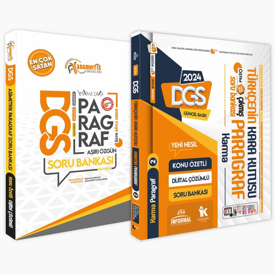 DGS Türkçe Özgün Asimetrik Paragraf-Çıkmış Karma Paragraf Soru Bankası Konu Özetli Çözümlü