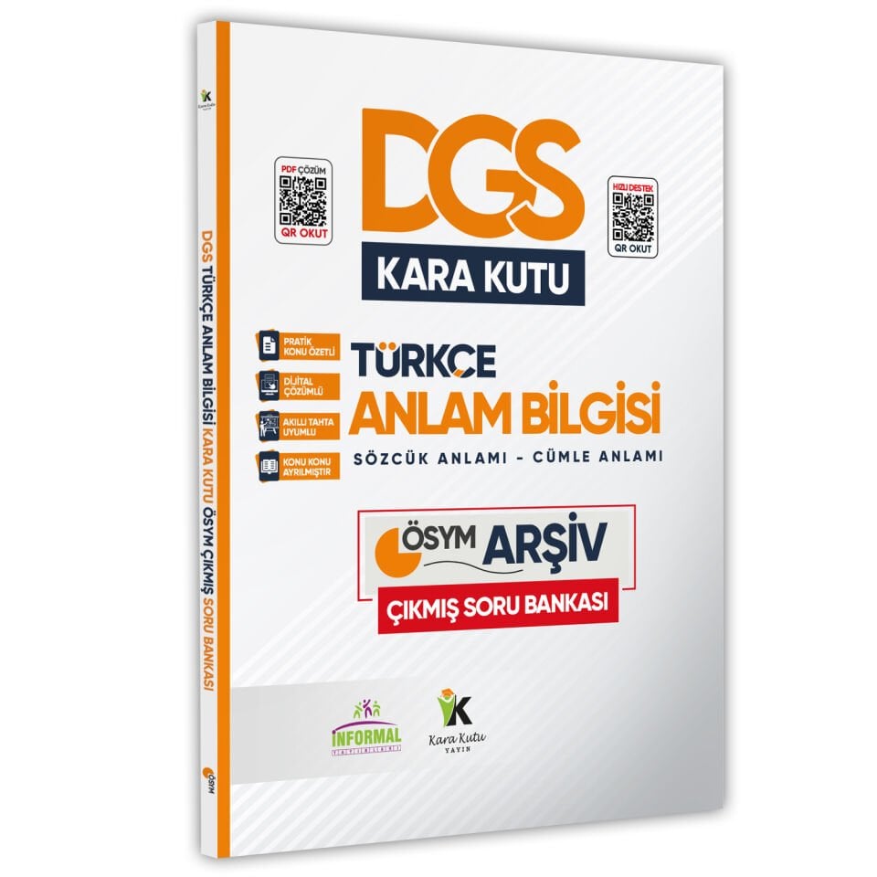 DGS Türkçenin Kara Kutusu ANLAM BİLGİSİ (Sözcük-Cümle)Dijital Çözümlü Konu Özetli Soru Bankası