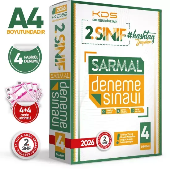 2026 2.Sınıf Maarif Modeli Hashtag Yayınları 4lü SARMAL Özgün Deneme Paketi