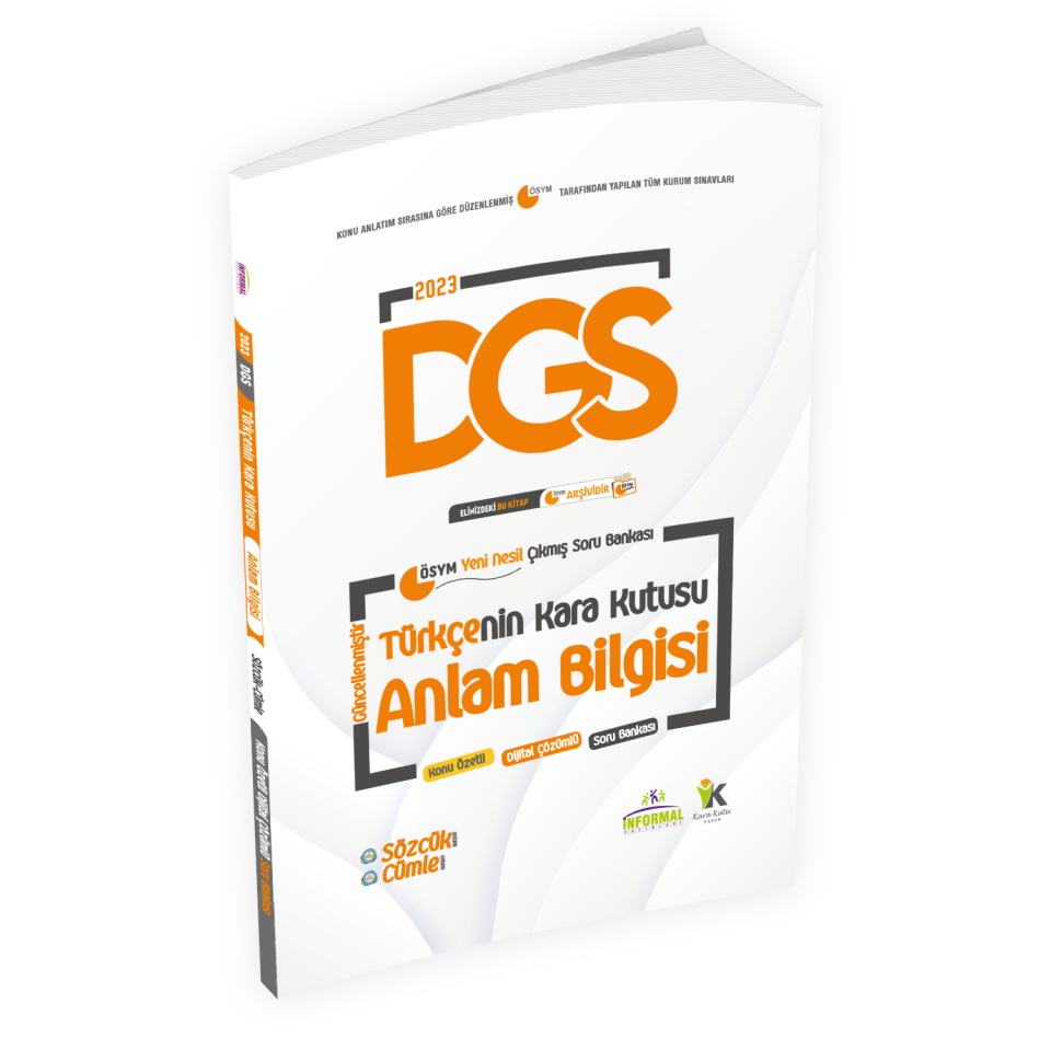 DGS Türkçenin Kara Kutusu Dijital Çözümlü Konu Özetli ÖSYM Çıkmış Soru Bankası 3lü Set Paket
