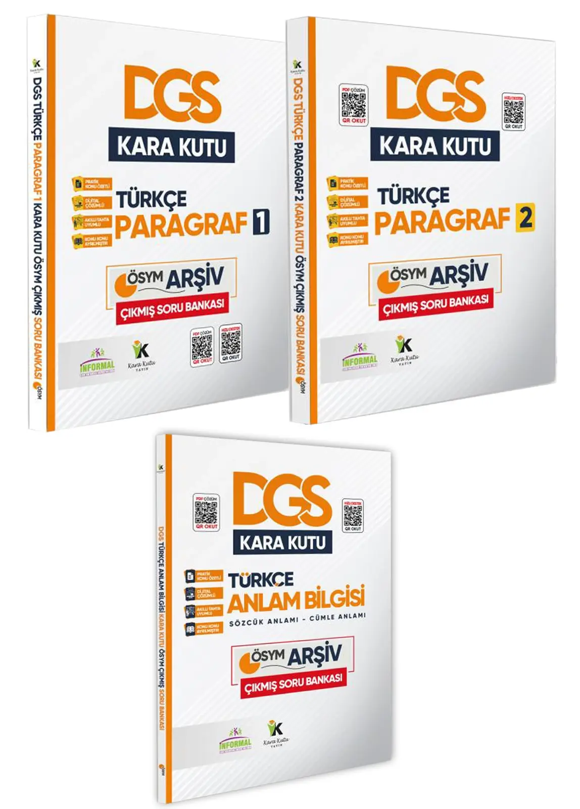 DGS Türkçenin Kara Kutusu Dijital Çözümlü Konu Özetli ÖSYM Çıkmış Soru Bankası 3lü Set Paket