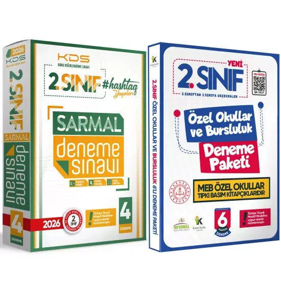 2026 2.Sınıf Maarif Modeli Hashtag Yayınları 4lü SARMAL Özgün ve MEB Tıpkı Basım 6lı Deneme Paketi