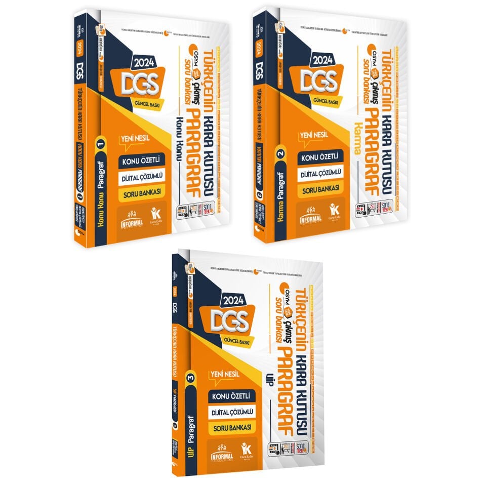 DGSnin Kara Kutusu PARAGRAF 3lü ALTIN SET Konu Özetli Çözümlü ÖSYM ARŞİV Çıkmış Soru Bankası