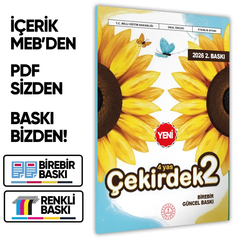 2026 4 Yaş Okul Öncesi MEB Etkinlik Kitabı Çekirdek 2 Eğlenceli ve Öğretici Aktiviteler BASKI ÜCRETİ