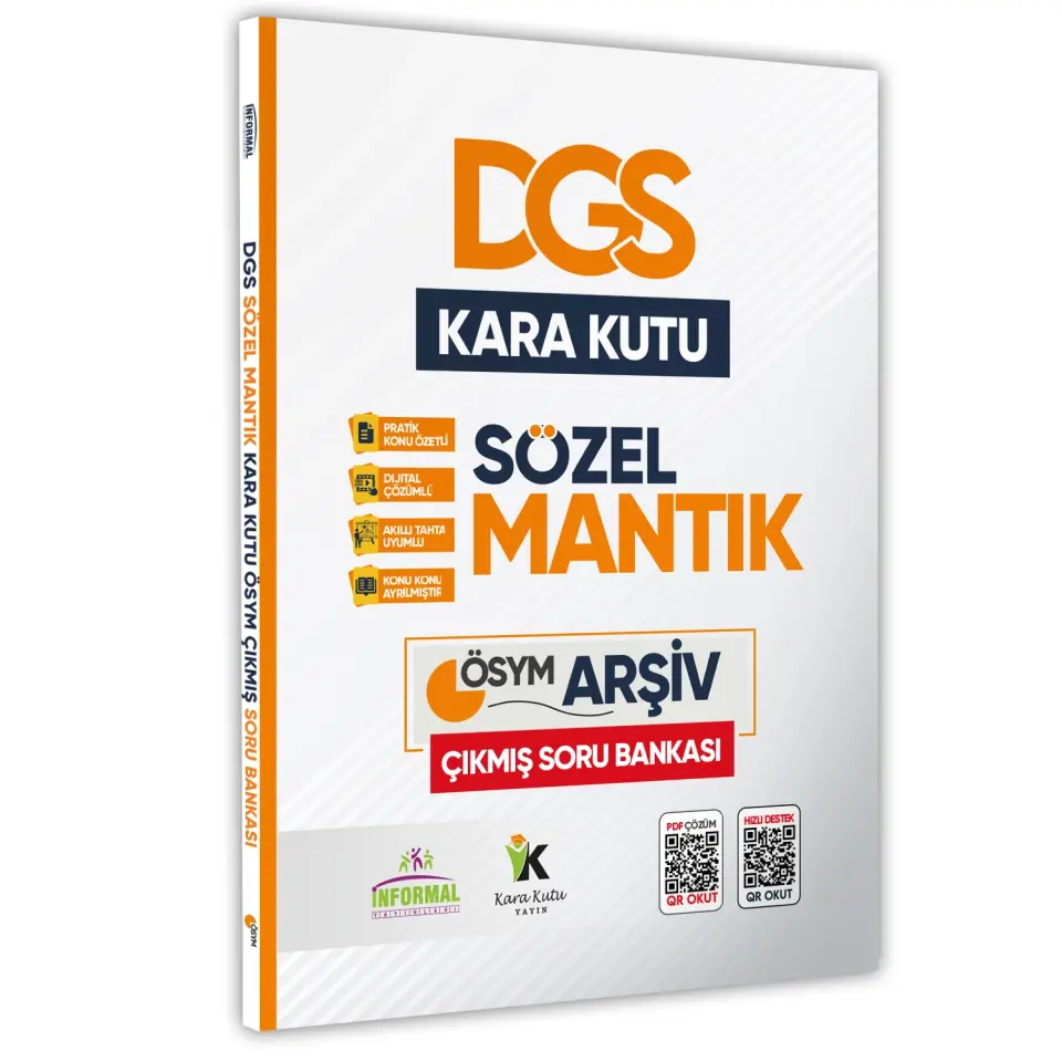 DGS Kara Kutu SÖZEL ve SAYISAL Set Konu Özetli Dijital Çözümlü Çıkmış Soru Bankası
