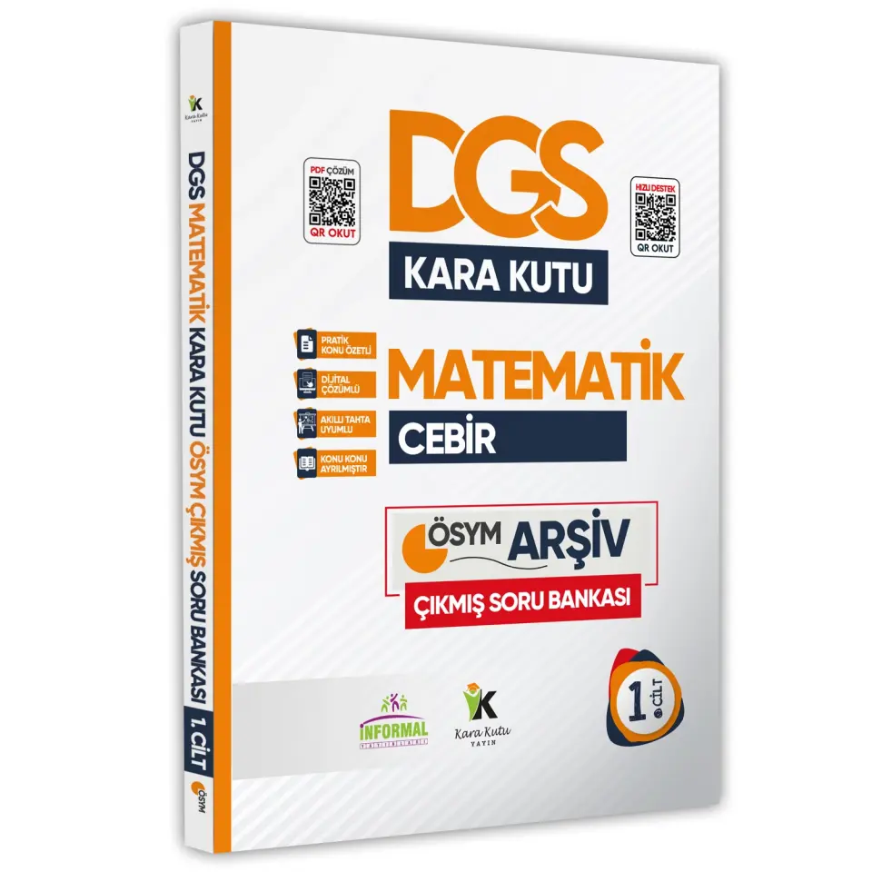 DGS Matematik Kara Kutu 1.ve 2.Cilt Konu Özetli D.Çözümlü ÖSYM Soru Bankası SET PAKET