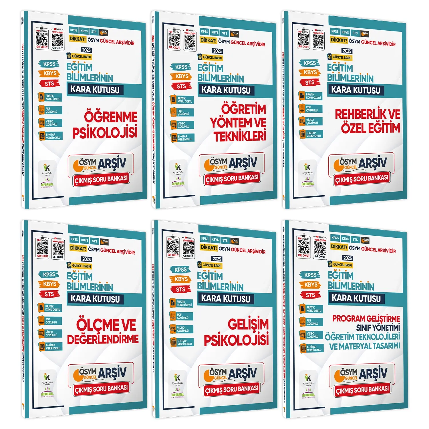 Eğitim Bilimlerinin Kara Kutusu Konu Özetli Dijital Çözümlü Çıkmış Soru Bankası 6lı Avantajlı Paket
