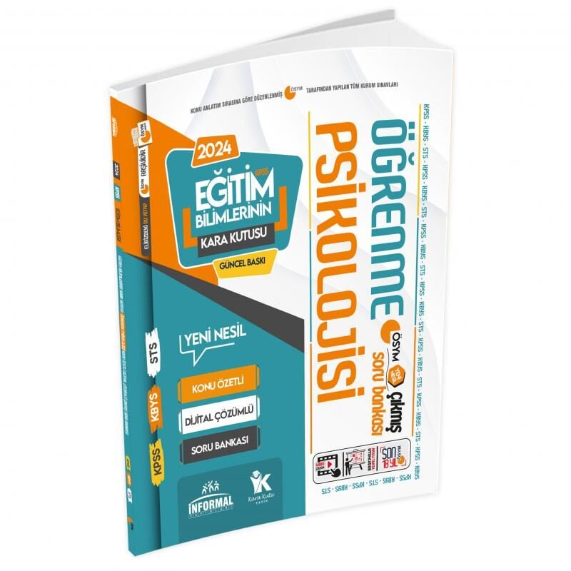 Eğitim Bilimlerinin Kara Kutusu ÖĞRENME PSİKOLOJİSİ Konu Özetli Dijital Çözümlü Soru Bankası