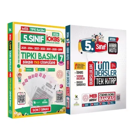 2026 5.Sınıf İOKBS PAKET 7li Tıpkı Basım/Tüm Dersler Tek Kitap Çözümlü Çıkmış Soru Bankası 2li Set
