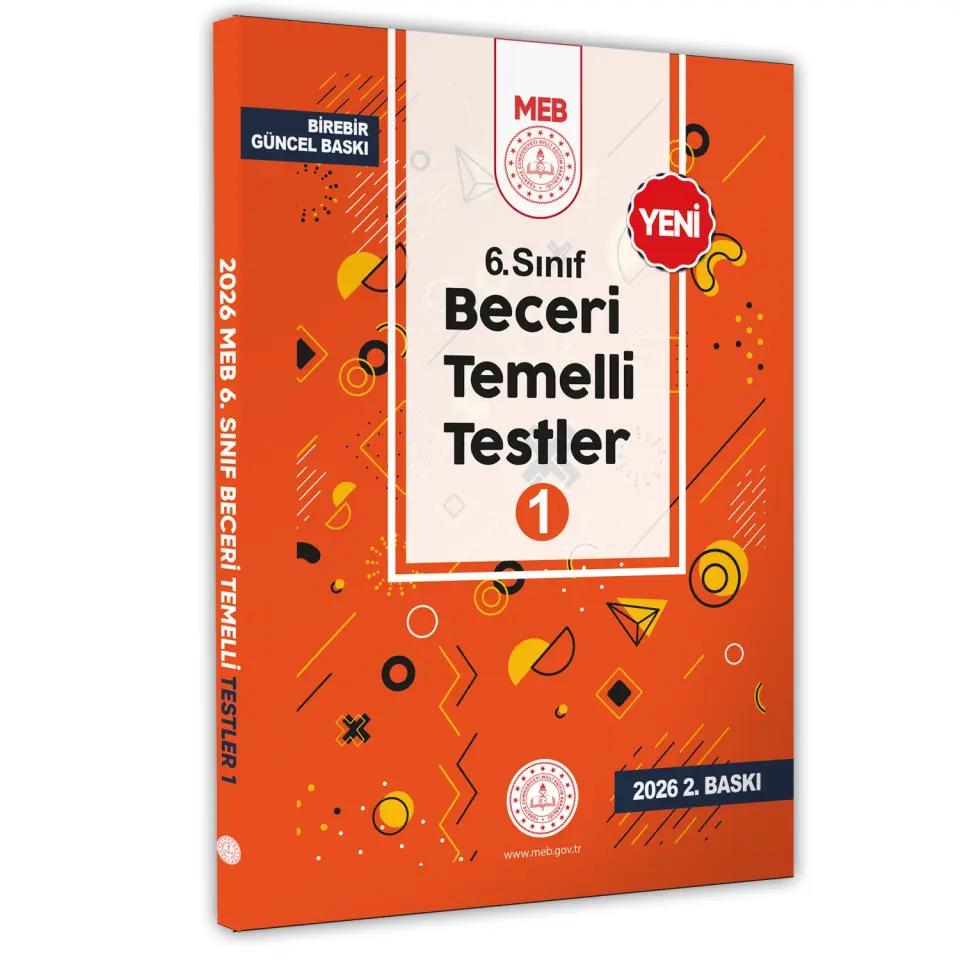 2026 6.Sınıf MEB Beceri Temelli Testler 1. Kitap Örnek Soru Bankası (Renkli Baskı) BASKI ÜCRETİ