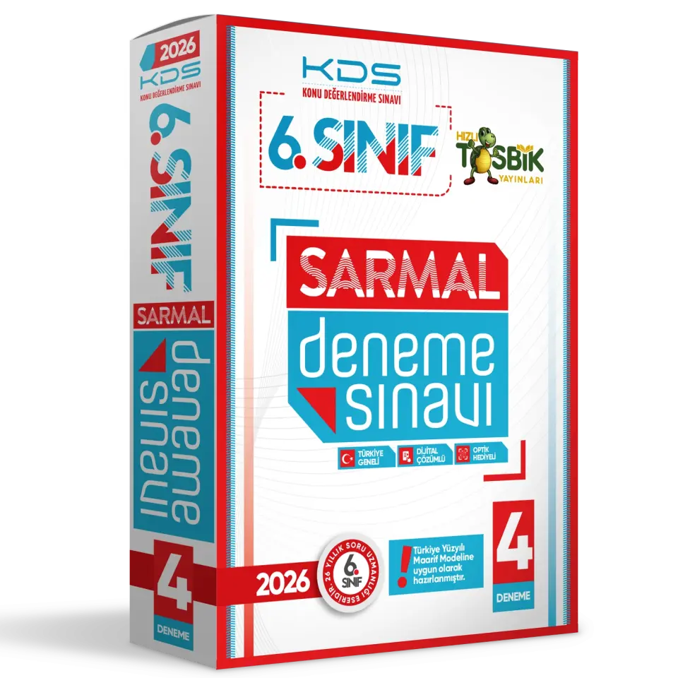 2026 6.Sınıf Yeni Sistem KDS SARMAL Deneme Paketi 4lü Türkiye Geneli D.Çözümlü Hızlı Tosbik Yayın