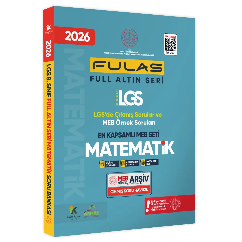 2026 8.Sınıf Full LGS Altın Seri (FULAS) MATEMATİK MEB Çıkmış Soru Bankası Modüler Seti Çözümlü