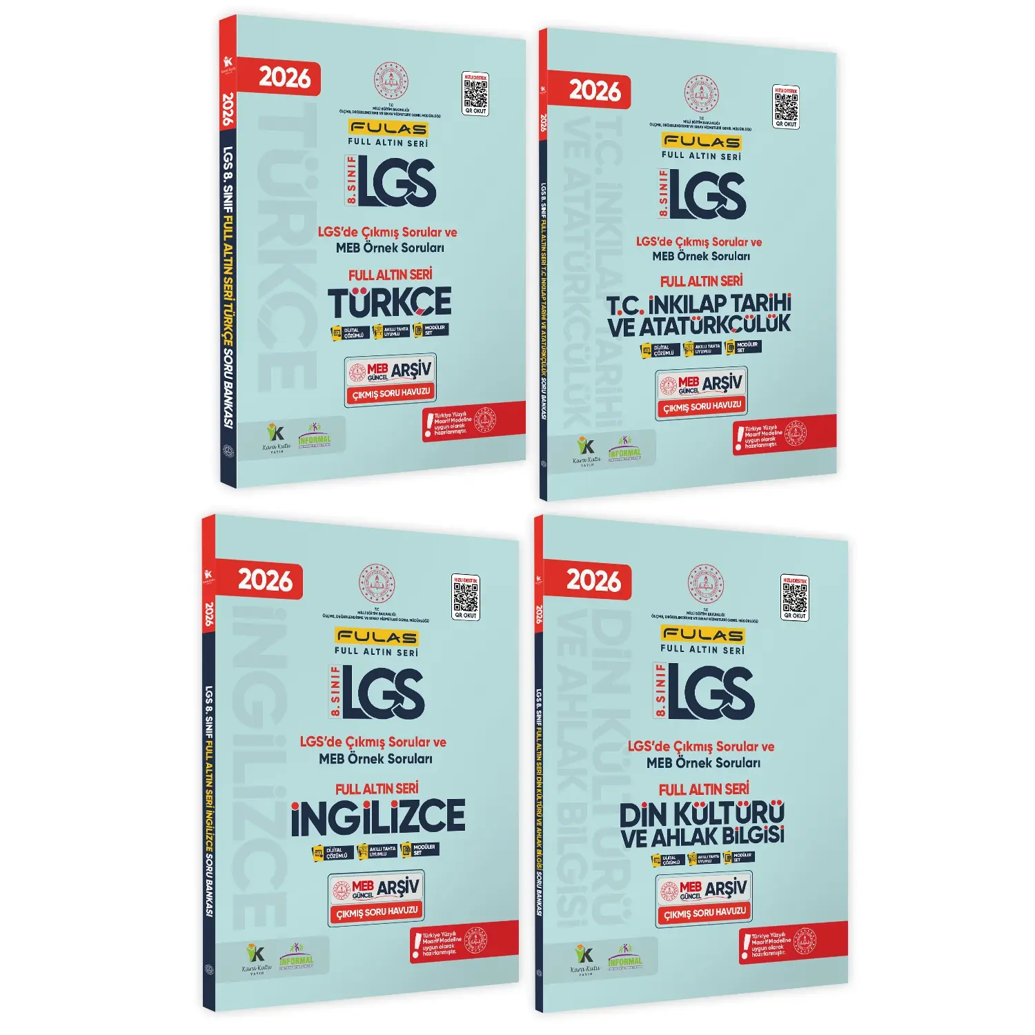 2026 8.Sınıf Full LGS Altın Seri(FULAS)LGS/MEB Örnek Çıkmış Modüler Soru Bankası Çözümlü SÖZEL SET