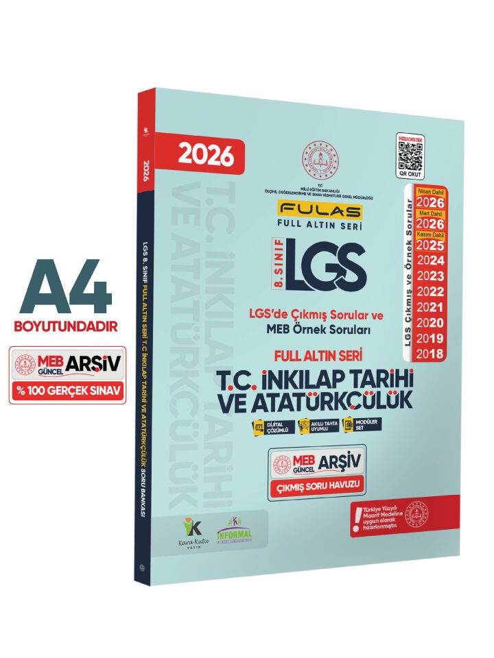2026 8.Sınıf Full LGS Altın Seri(FULAS)MEB Çıkmış Modüler Soru Bankası Seti Çözümlü EN KAPSAMLI SET