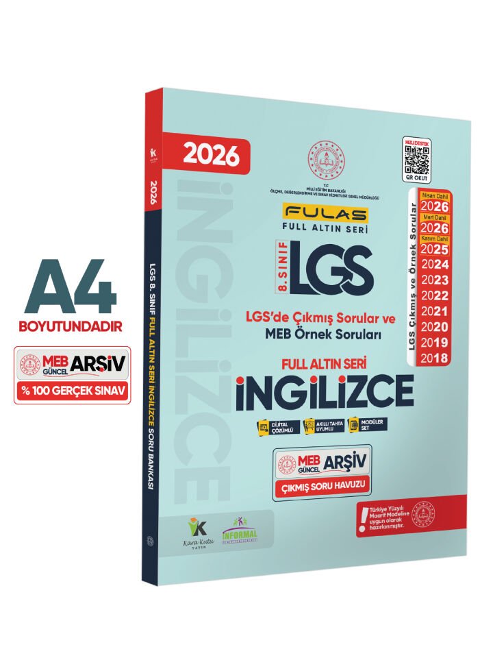 2026 8.Sınıf Full LGS Altın Seri(FULAS)MEB Çıkmış Modüler Soru Bankası Seti Çözümlü EN KAPSAMLI SET