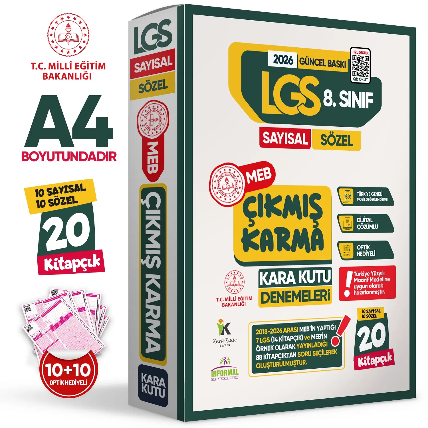 2026 8.Sınıf LGS 20li Deneme ÇIKMIŞ Soru Arşivi Karma Kara Kutu Deneme Sınavı Paketi Dijital Çözümlü