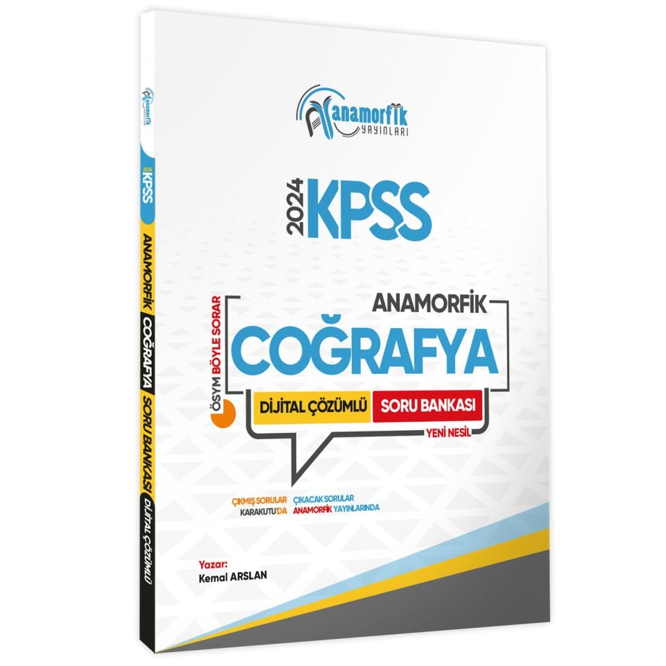 KPSS Coğrafyanın Karakutusu ve Anamorfik Coğrafya Soru Bankası 2li Set Yeni Müfredat D. Çözümlü