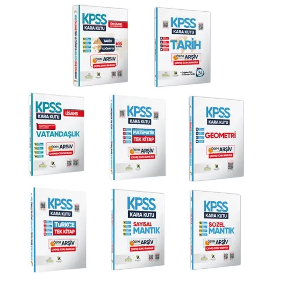 KPSS Genel Yetenek Genel Kültür KARA KUTU Yeni Set PAKET Konu Özetli ÇÖZÜMLÜ SORU BANKASI SET