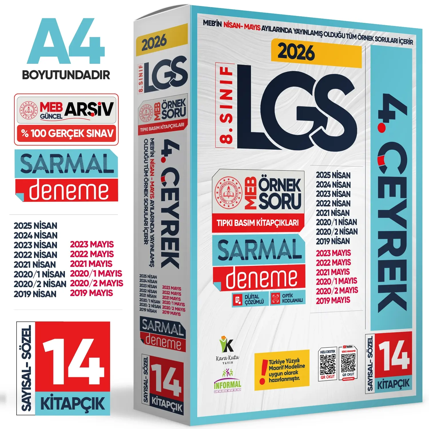 2026 8.Sınıf LGS Son 4.ÇEYREK Nisan-Mayıs Ayı MEB Örnek Soru Tıpkı Basım Sarmal Deneme Paketi Çözüm