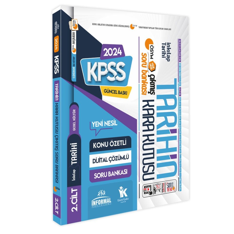 KPSS Kara Kutu Genel Kültür 5li ÖSYM Çıkmış Soru Bankası Altın Set Konu Özetli Dijital Çözümlü